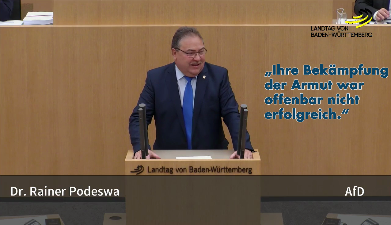 Landtagsrede: Tafeln dokumentieren das Versagen des Staates