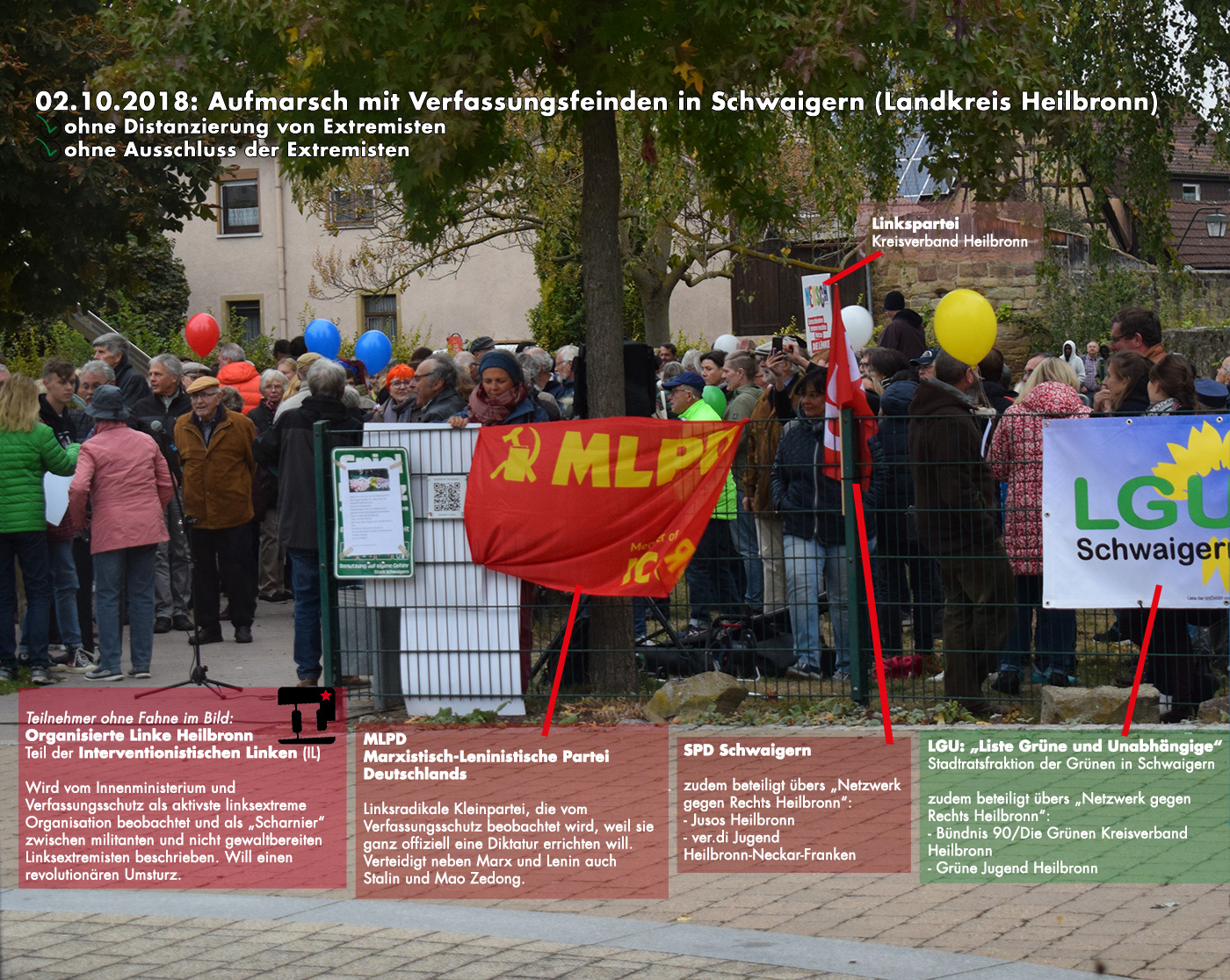 Aufmarsch der Verfassungsfeinde in Schwaigern