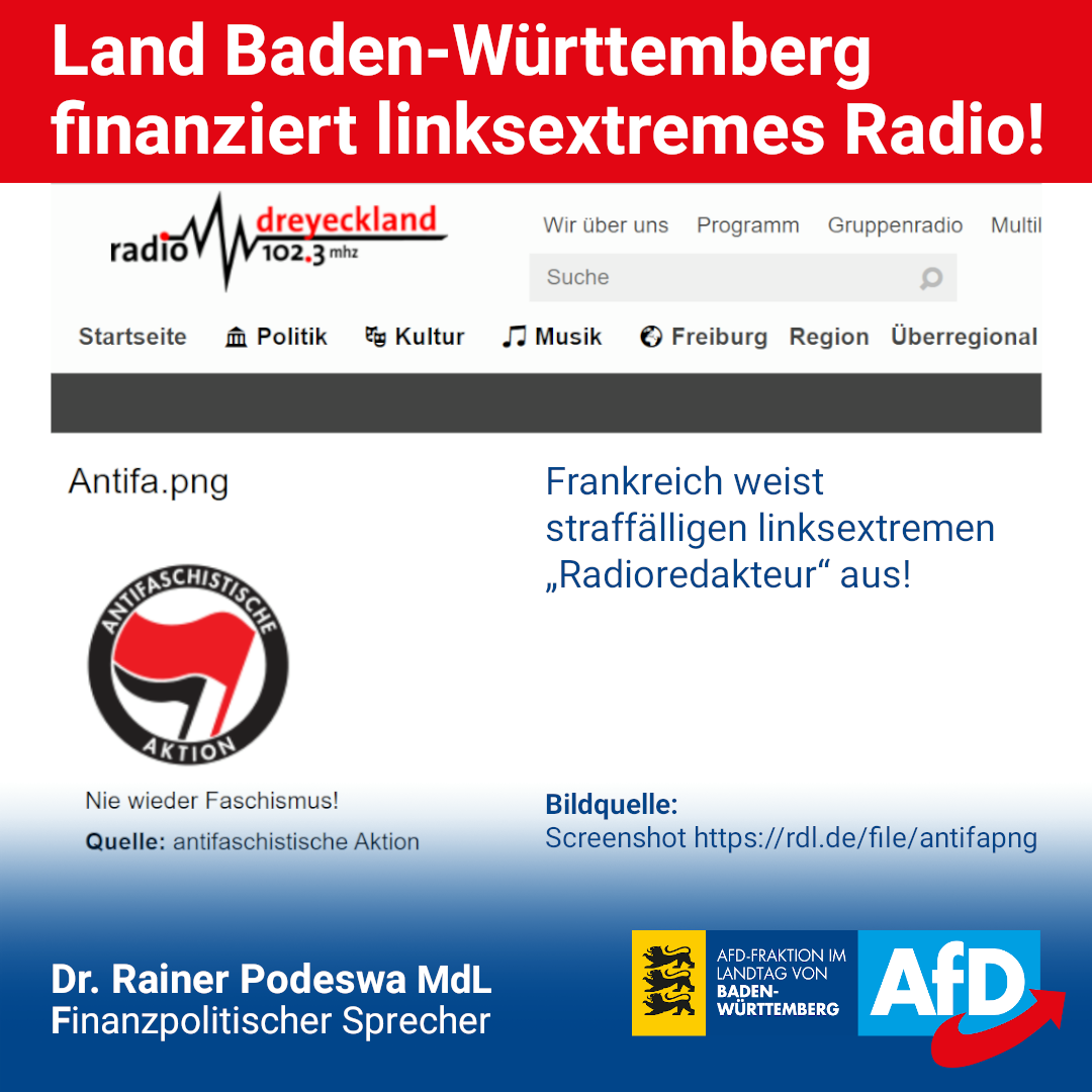 Land Baden-Württemberg finanziert linksextremes Radio!