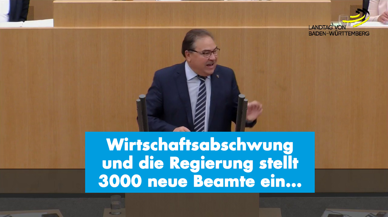 Wirtschaftsabschwung und die Regierung stellt neue Beamte ein