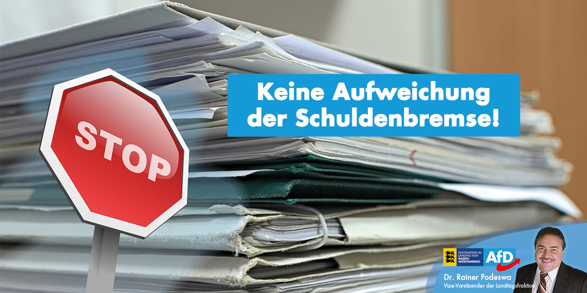 Forderungen von Bündnis 90/Die Grünen, CDU, SPD und FDP/DVU nach einer Aufweichung der Schuldenbremse