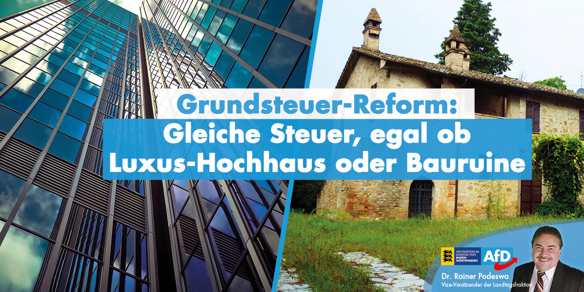 Neue Grundsteuer-Berechnung wird Familien auf dem Land strafen!