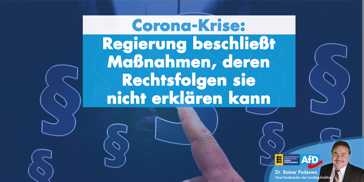 Regierung beschließt Maßnahmen, deren Rechtsfolgen sie nicht erklären kann
