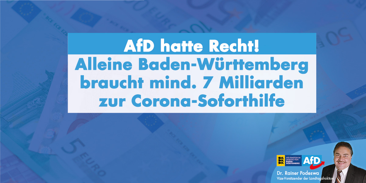 Dr. Rainer Podeswa: Woher nehmen Sie die Milliarden, Frau Sitzmann?