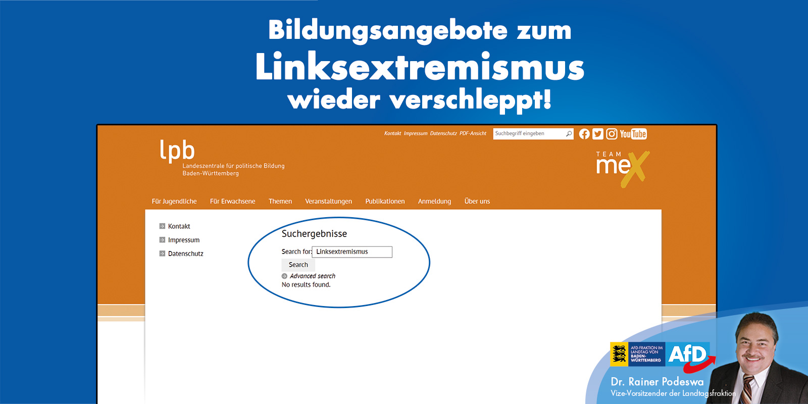 Bildungsangebote zum Linksextremismus wieder verschleppt