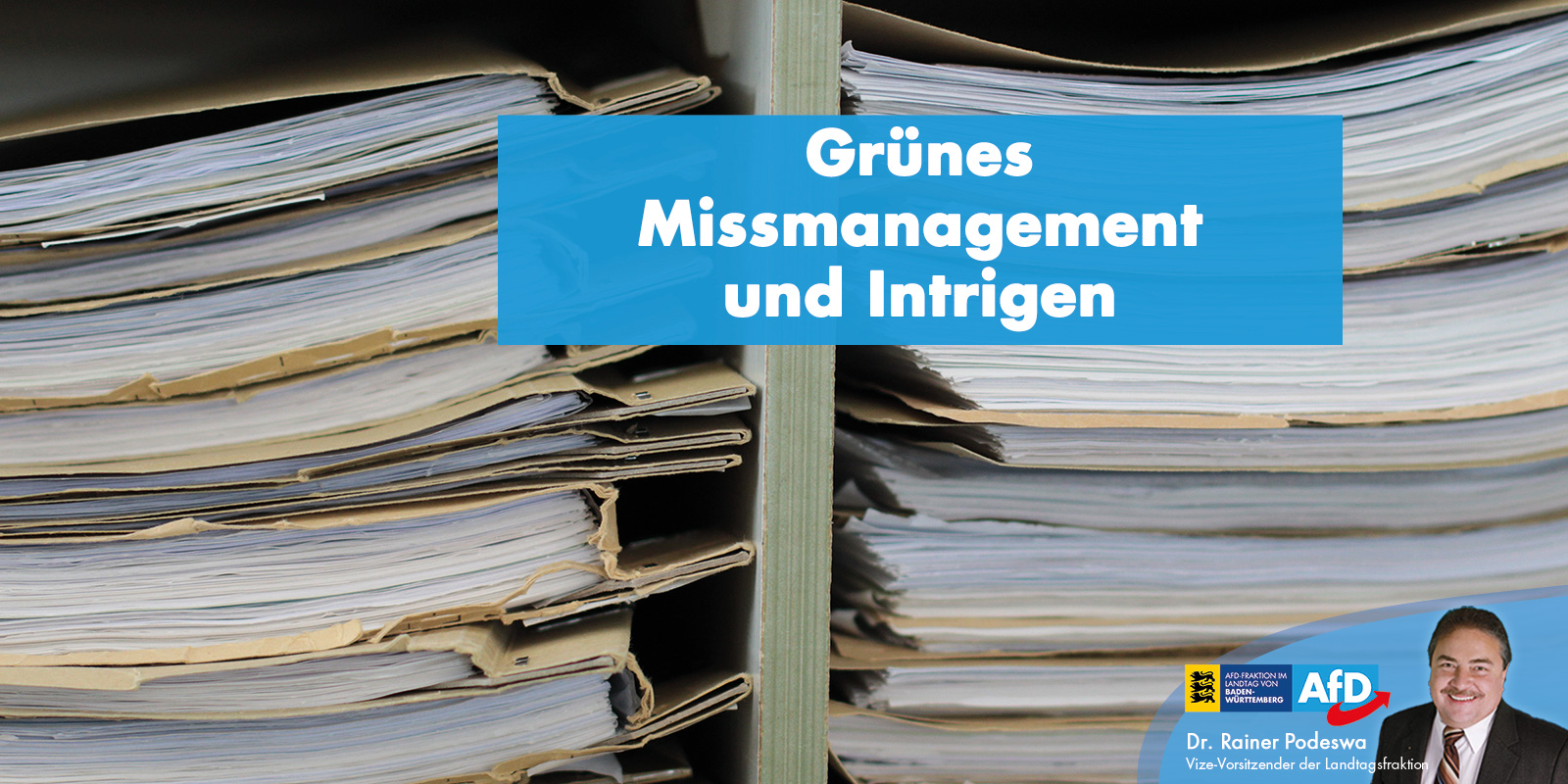 Dr. Rainer Podeswa: Fall Stöckle ist Ohrfeige für Ministerin Bauer