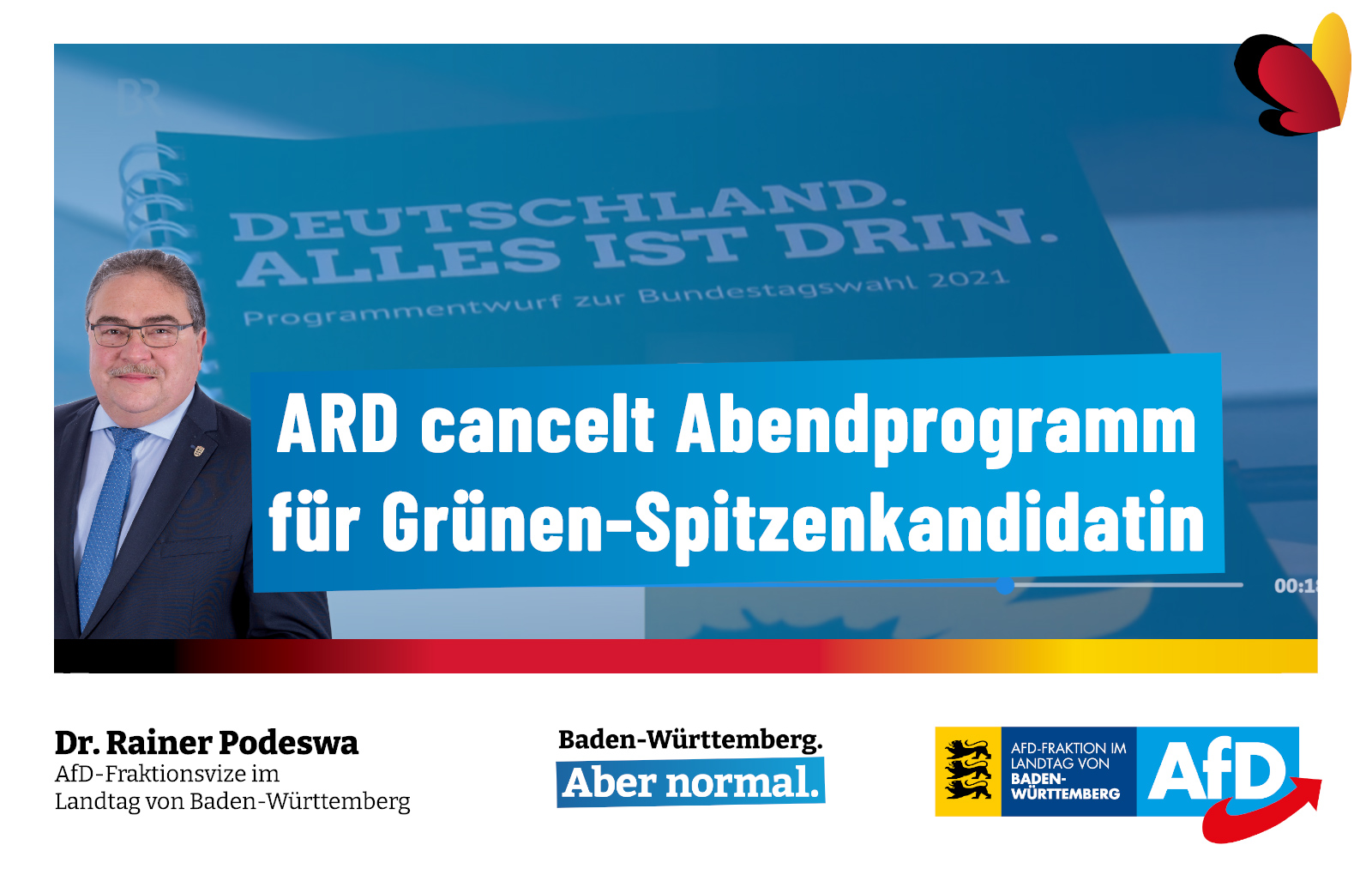 Dr. Rainer Podeswa: ARD erniedrigt sich zu Grünen-Sprachrohr