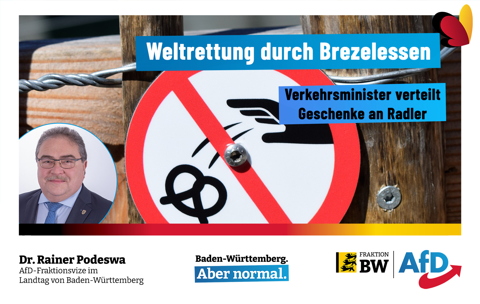 Dr. Rainer Podeswa: Brezel? Warum nicht gleich im Wahllokal?