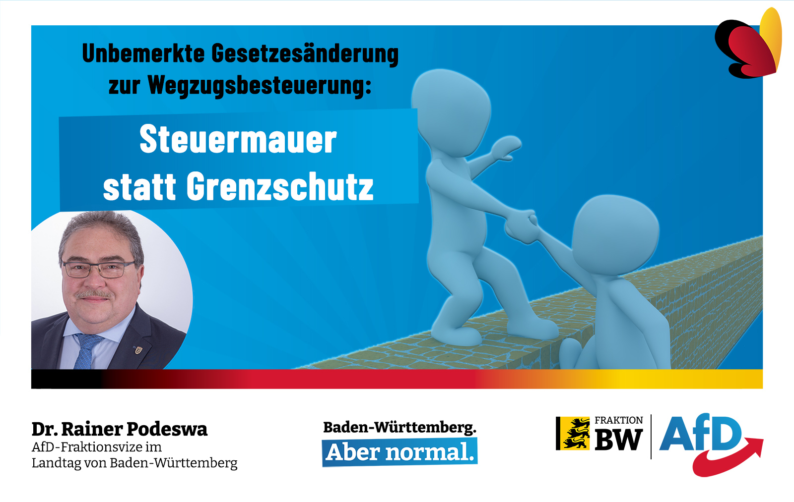 Dr. Rainer Podeswa: CDU errichtet Steuermauer um Deutschland