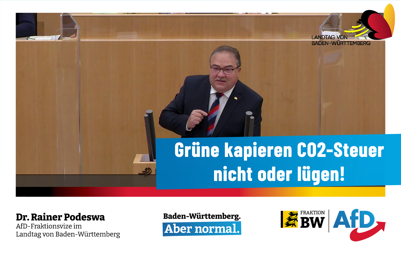 Dr. Rainer Podeswa: Grüne kapieren CO2-Steuer nicht oder lügen!