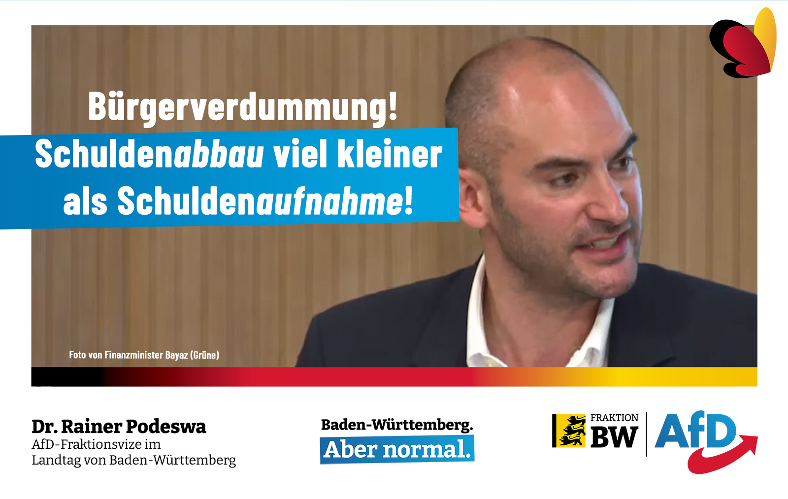 Dr. Rainer Podeswa: angeblicher Schuldenabbau ist Bürgerverdummung