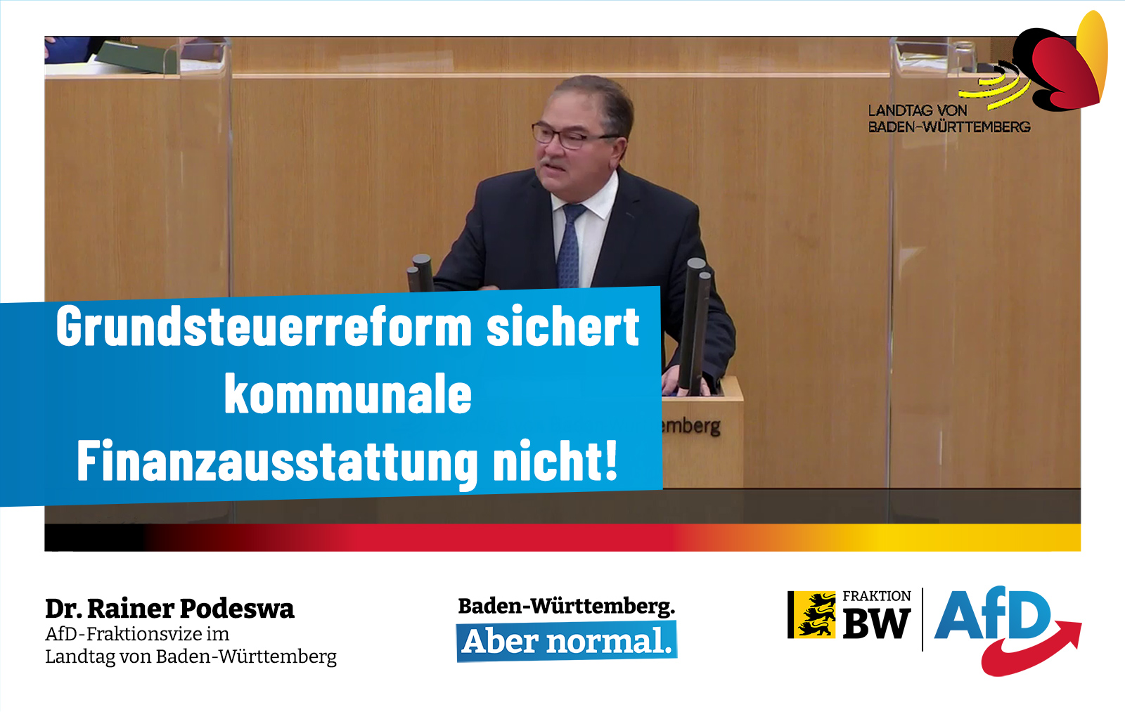 Dr. Rainer Podeswa: Grundsteuerreform sichert kommunale Finanzausstattung nicht