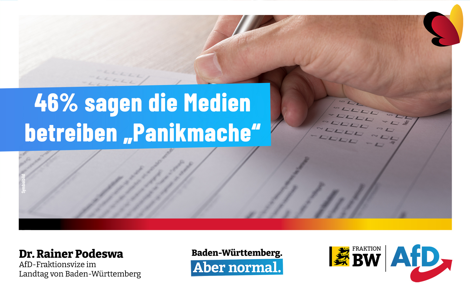 Dr. Rainer Podeswa: Allensbach-Umfrage ist Schuss vor den Bug der Medien