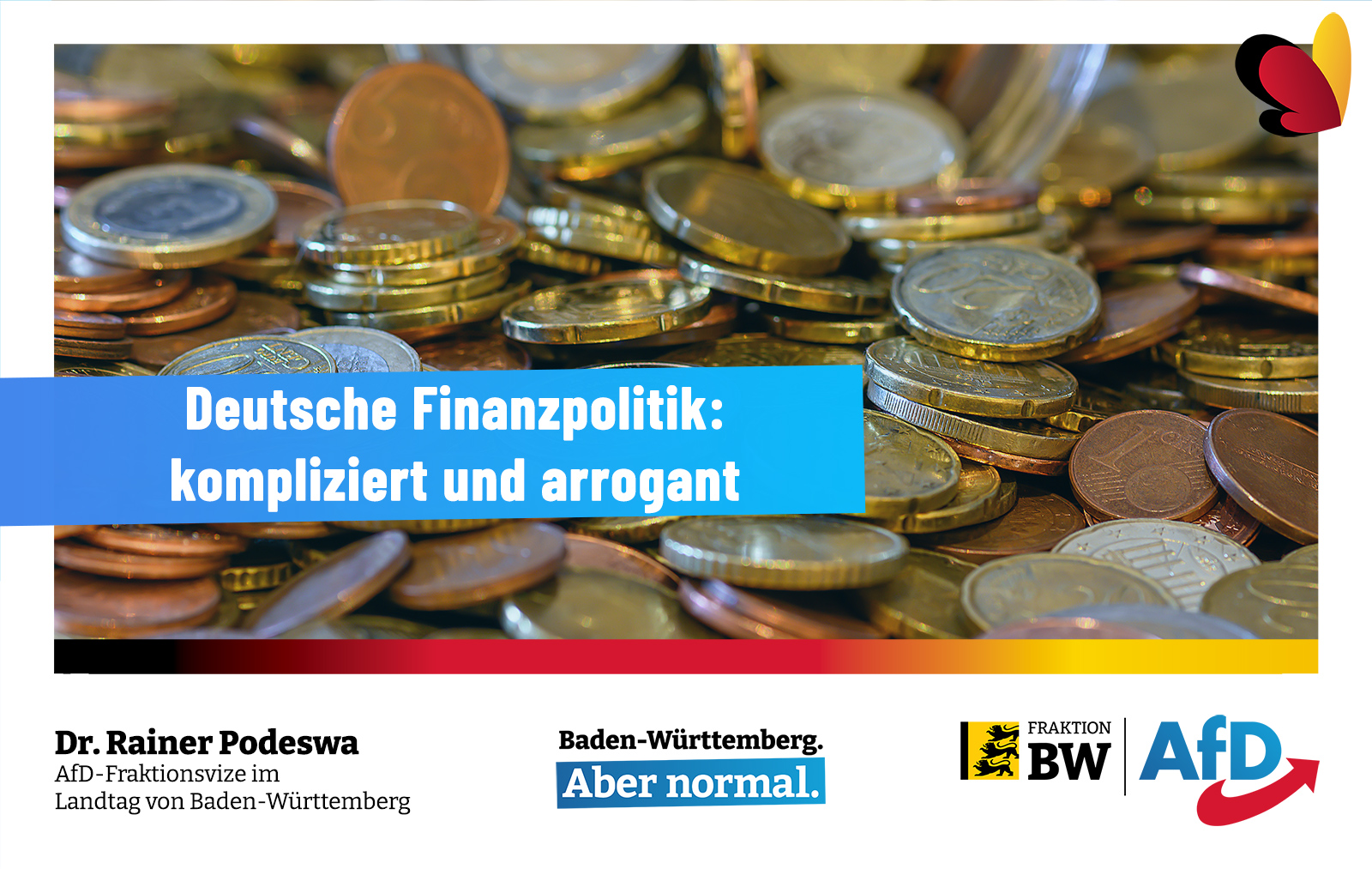 Dr. Rainer Podeswa: Bürgergeld und Tankrabatt ungeeignet