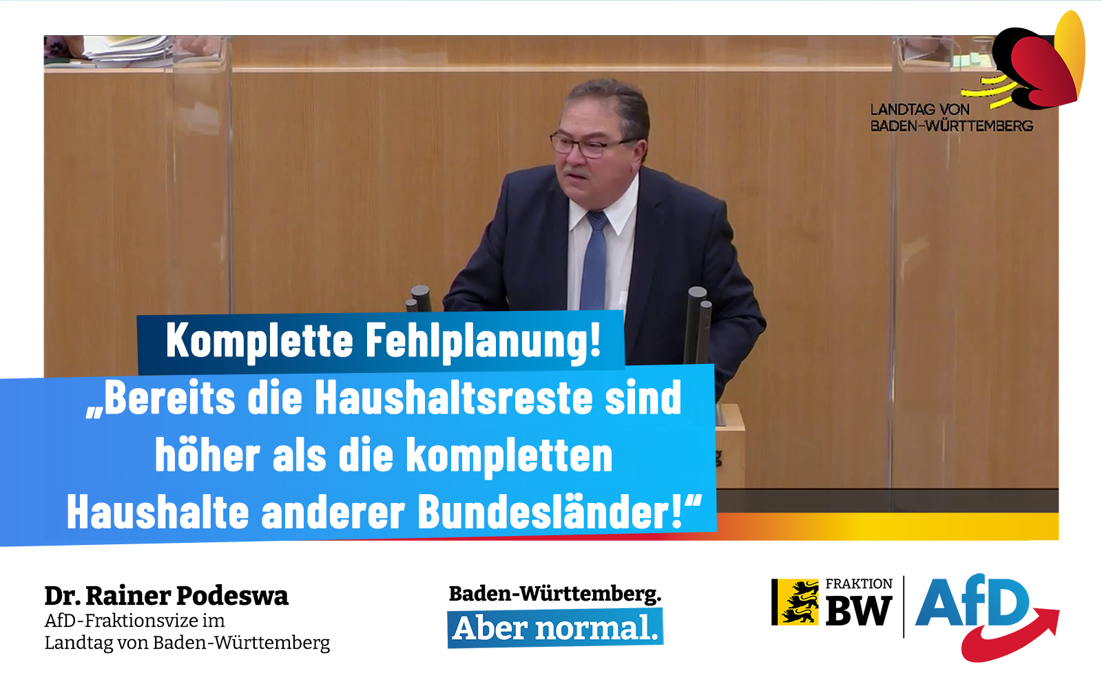 Plenarrede Dr. Rainer Podeswa zur Denkschrift 2021