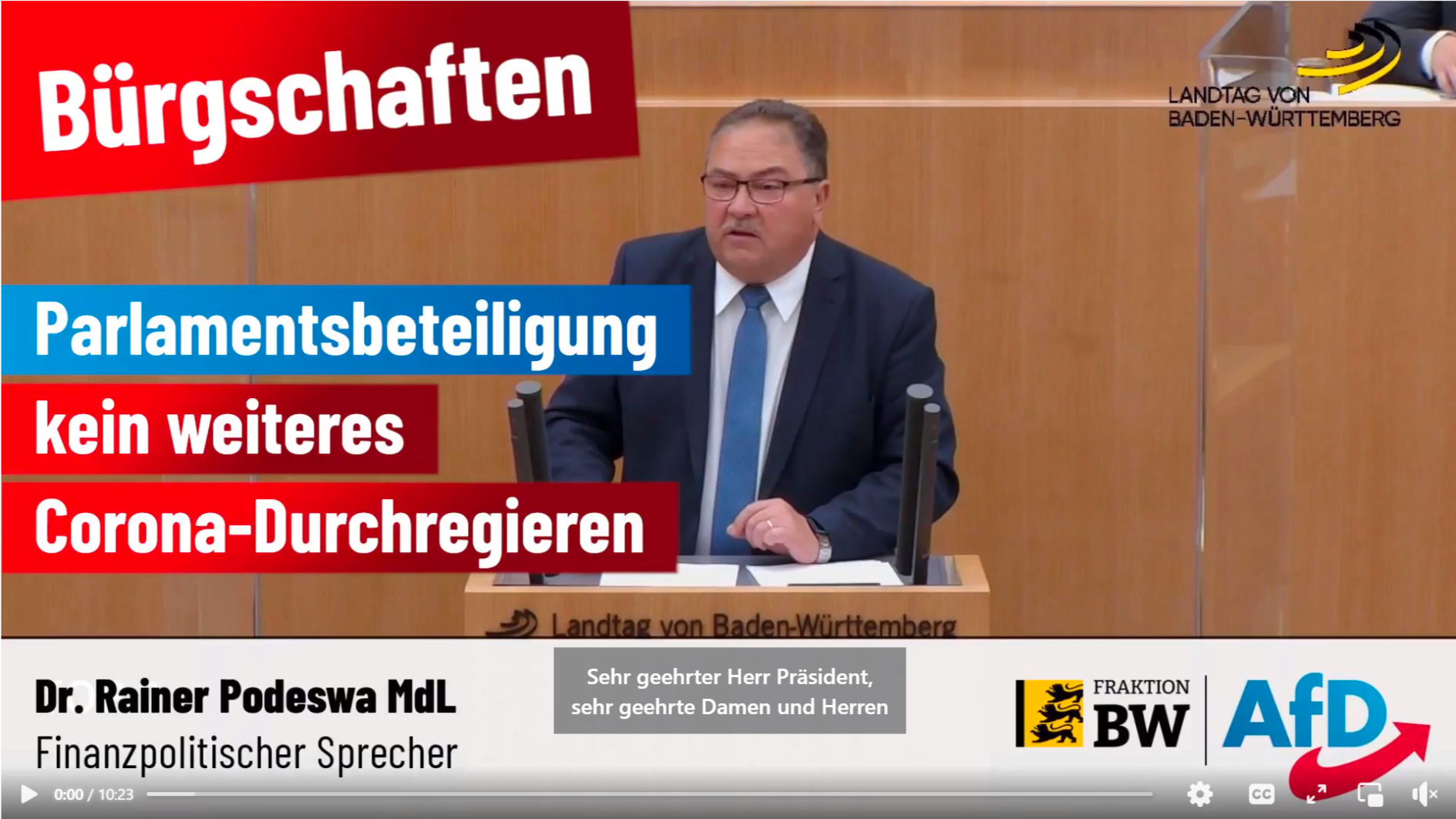 Dr. Rainer Podeswa: Schluss mit den Corona-Sonderregelungen