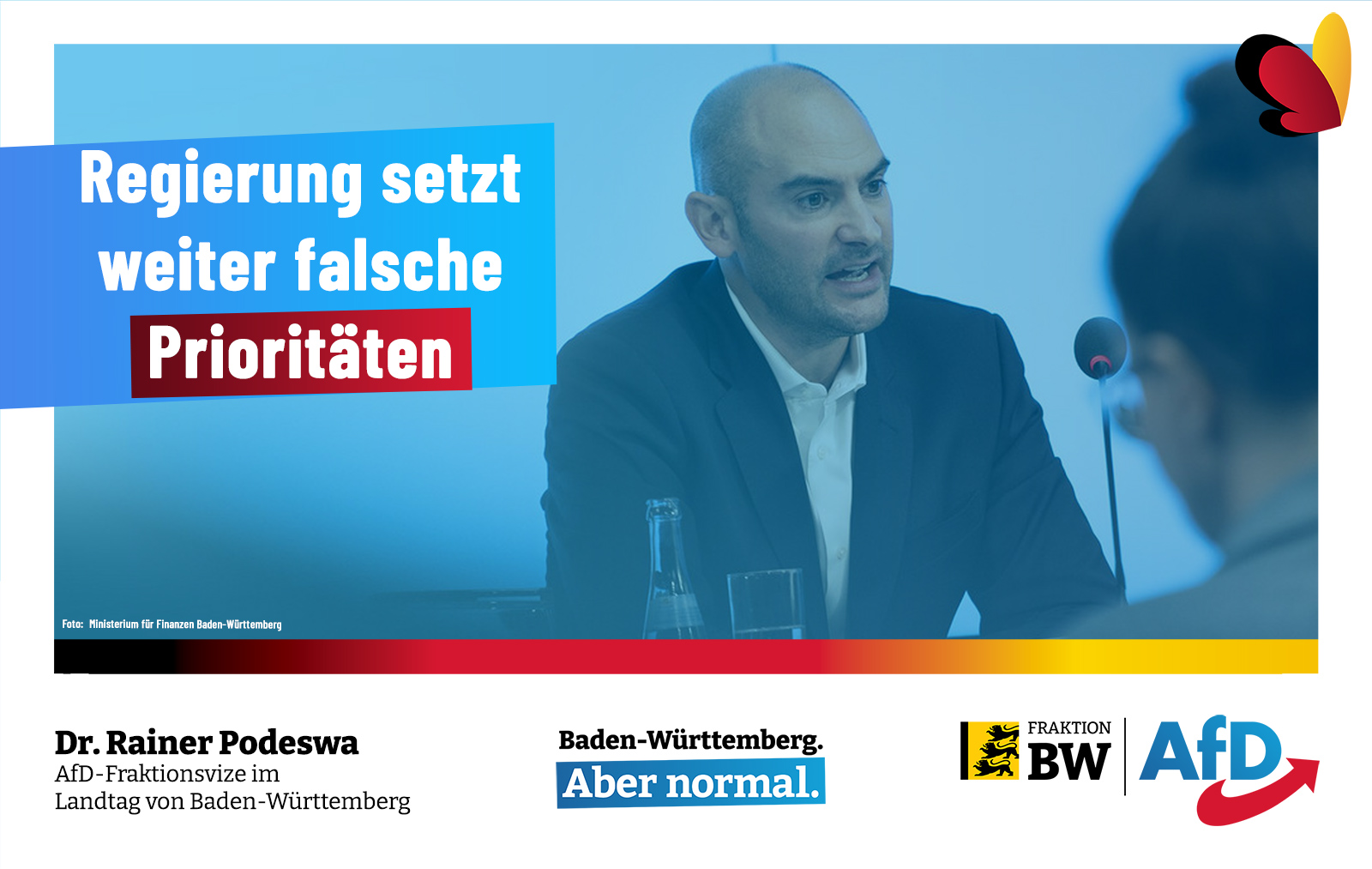 Dr. Rainer Podeswa: Bayaz völlig an den Rand gedrängt