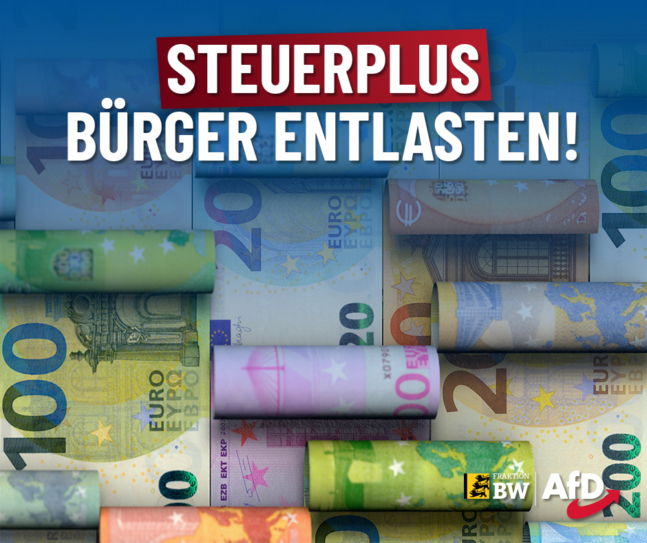 Dr. Rainer Podeswa: Steuerplus – jetzt die Bürger entlasten